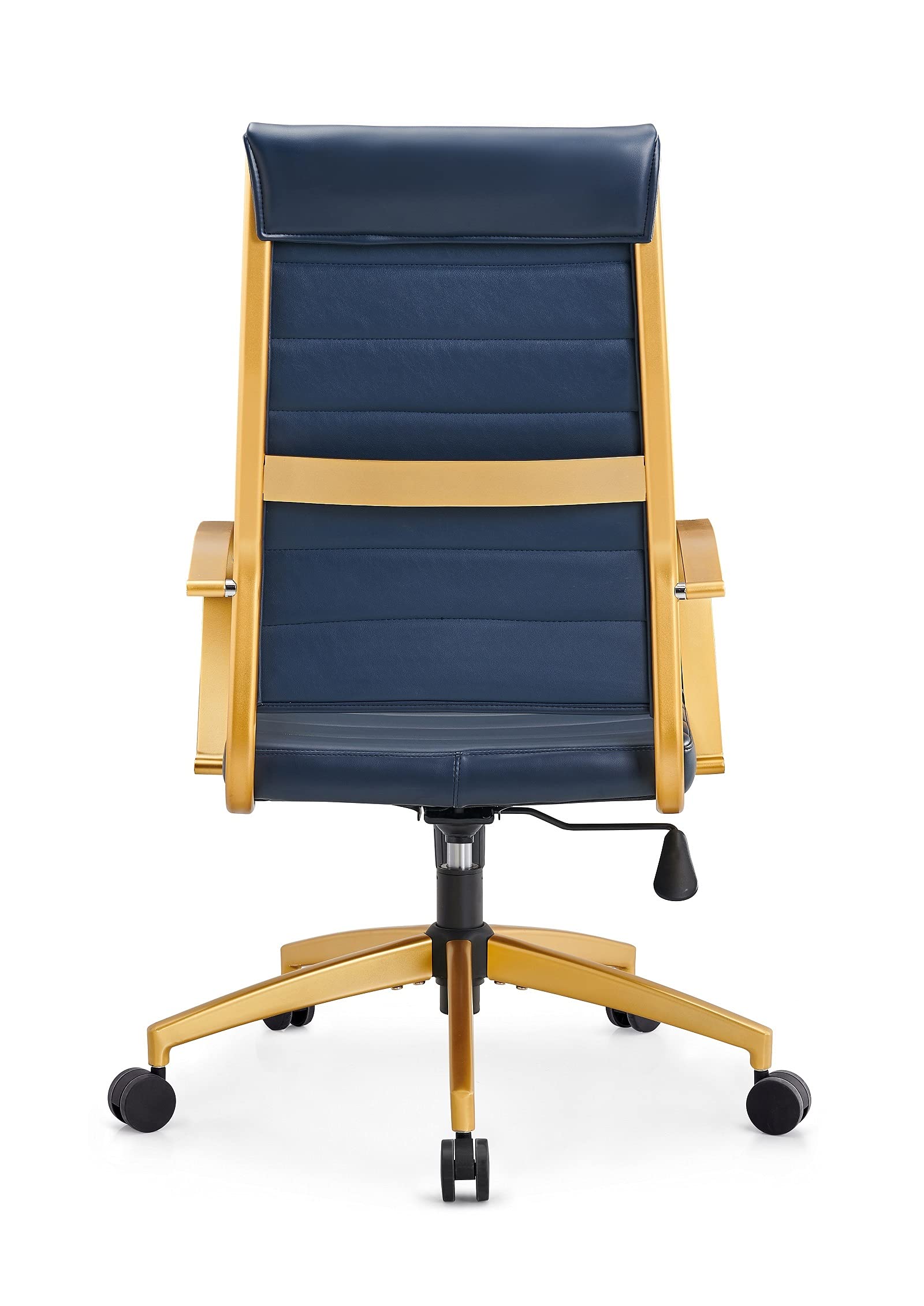 Ergonomic Office Chair with Gold & Blue Design - Adjustable Desk Chair for Home & Workspaces - Perfect for Long Hours of Sitting, Gaming, or Studying
