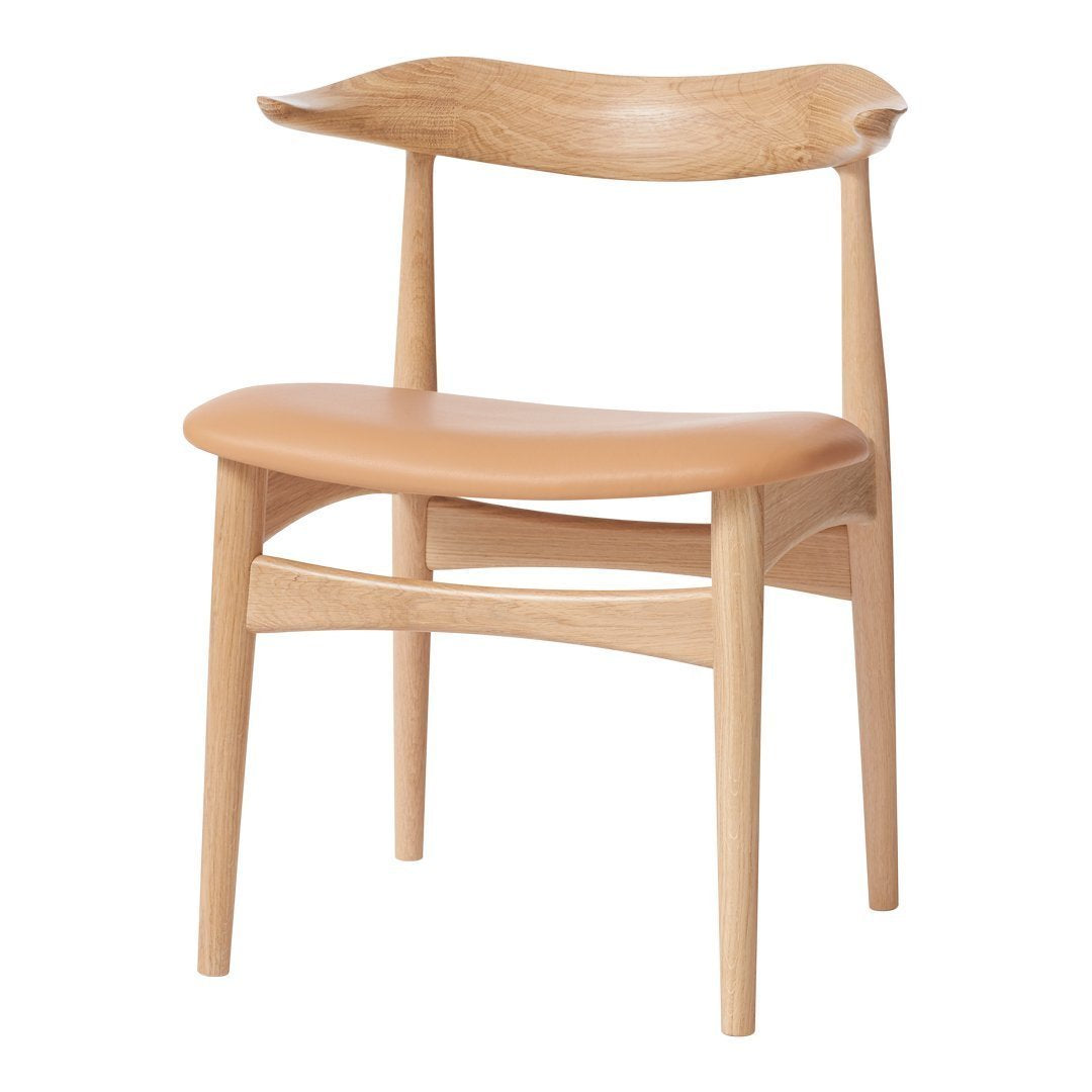 Knud Farch Cow Horn Chair Seat - Upholstered Warm Nordic Style for Living Room, Bedroom & Office Decor