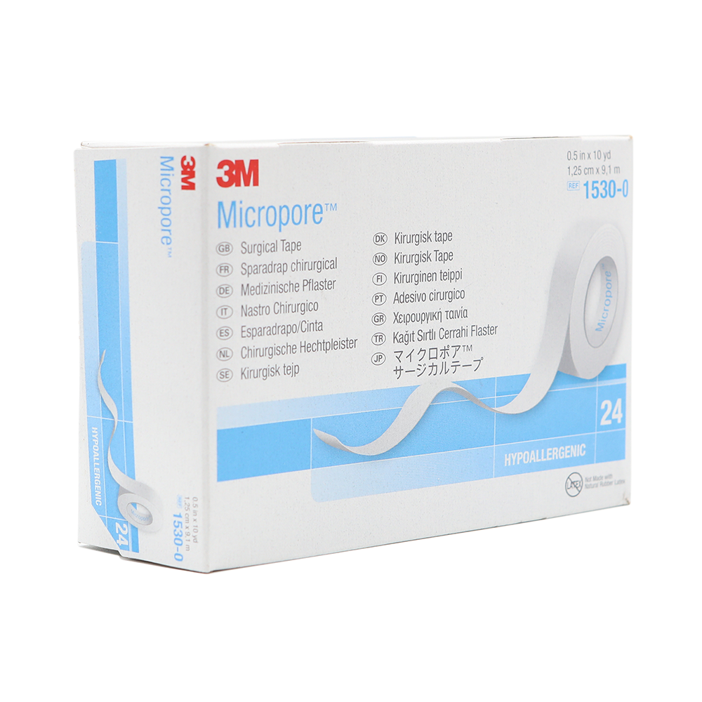 3M Micropore Paper Surgical Tape 1/2 Inch - Hypoallergenic Medical Tape for Wound Care, Bandages & First Aid - Ideal for Sensitive Skin & Hospital Use