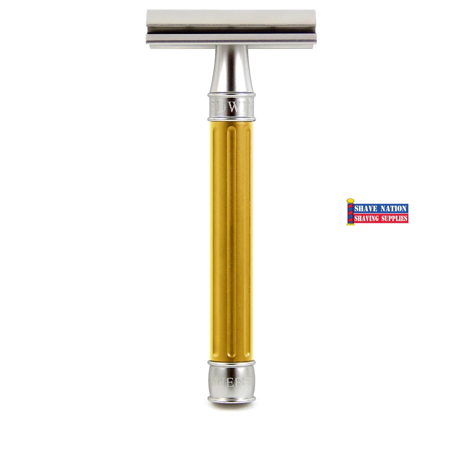 Edwin Jagger 3ONE6 Stainless Steel Safety Razor for Men - Closed Comb Design for Smooth Shaving - Perfect for Wet Shaving & Travel Grooming Kit