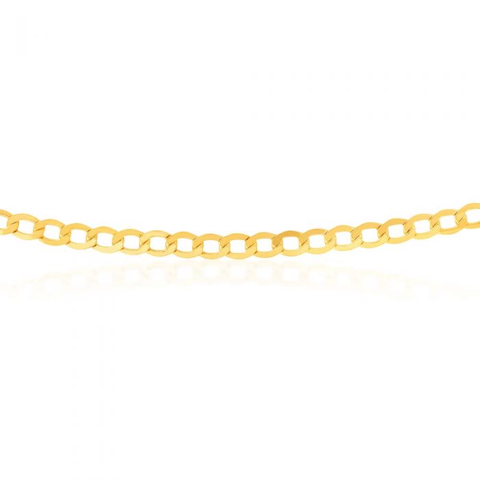 9ct Silver Filled Curb Chain Necklace 45cm (18
