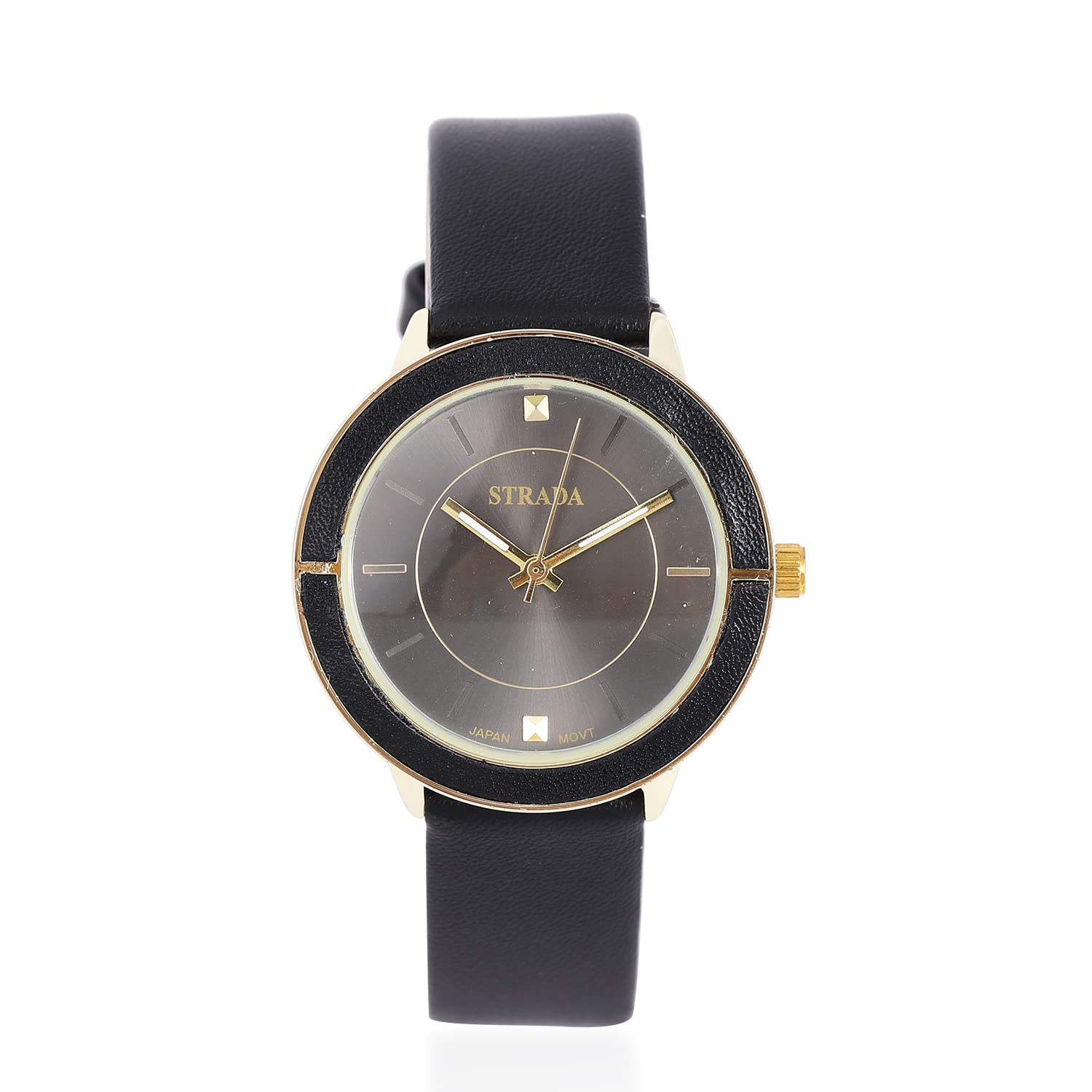 Strada Japanese Automatic Movement Waterproof Watch with Genuine Leather Band - Elegant Dress Watch for Men & Women, Perfect for Graduation Gifts, Business Meetings & Formal Occasions