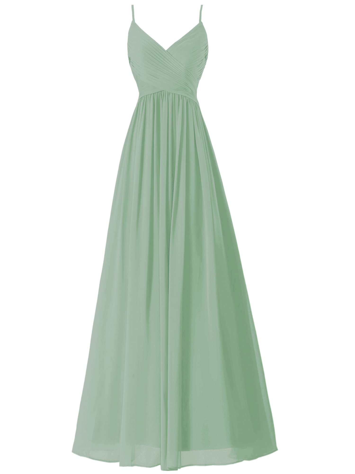 Elegant Long A-Line Chiffon Bridesmaid Dresses with Pockets - V-Neck Maternity & Prom Ball Gowns for Women | Perfect for Weddings, Formal Events & Special Occasions