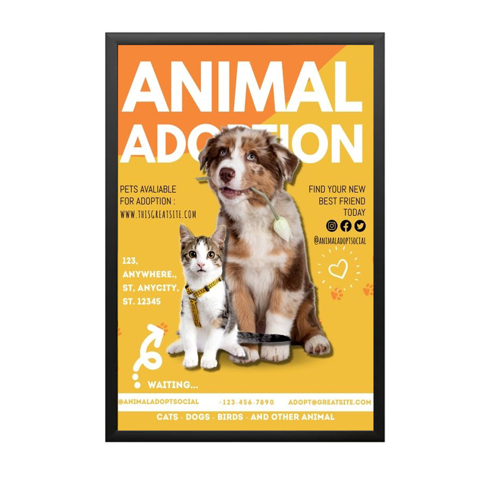 84x96 Large Snap Open Front Loading Poster Frame - 1 1/4