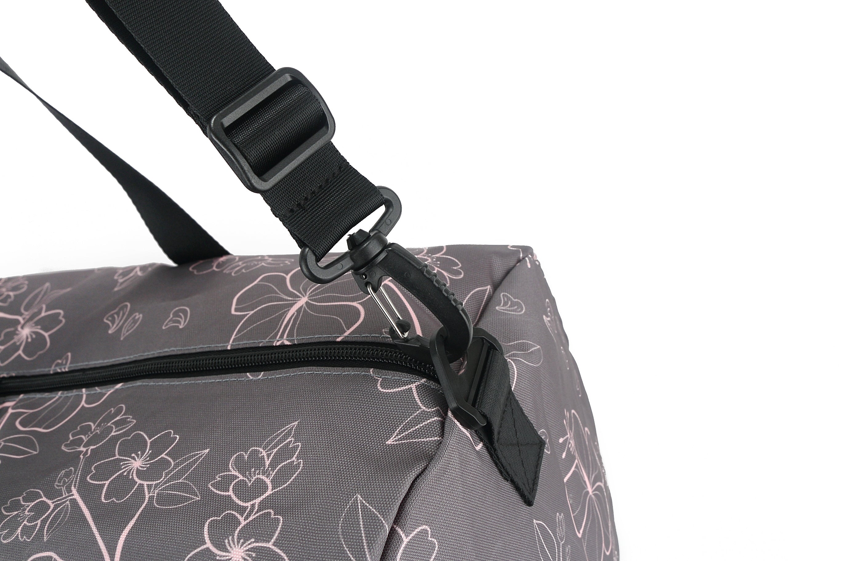 Premium Stephanie Sakura Grey Duffle Bag - Waterproof Travel Duffel for Gym, Weekend Trips & Outdoor Adventures
