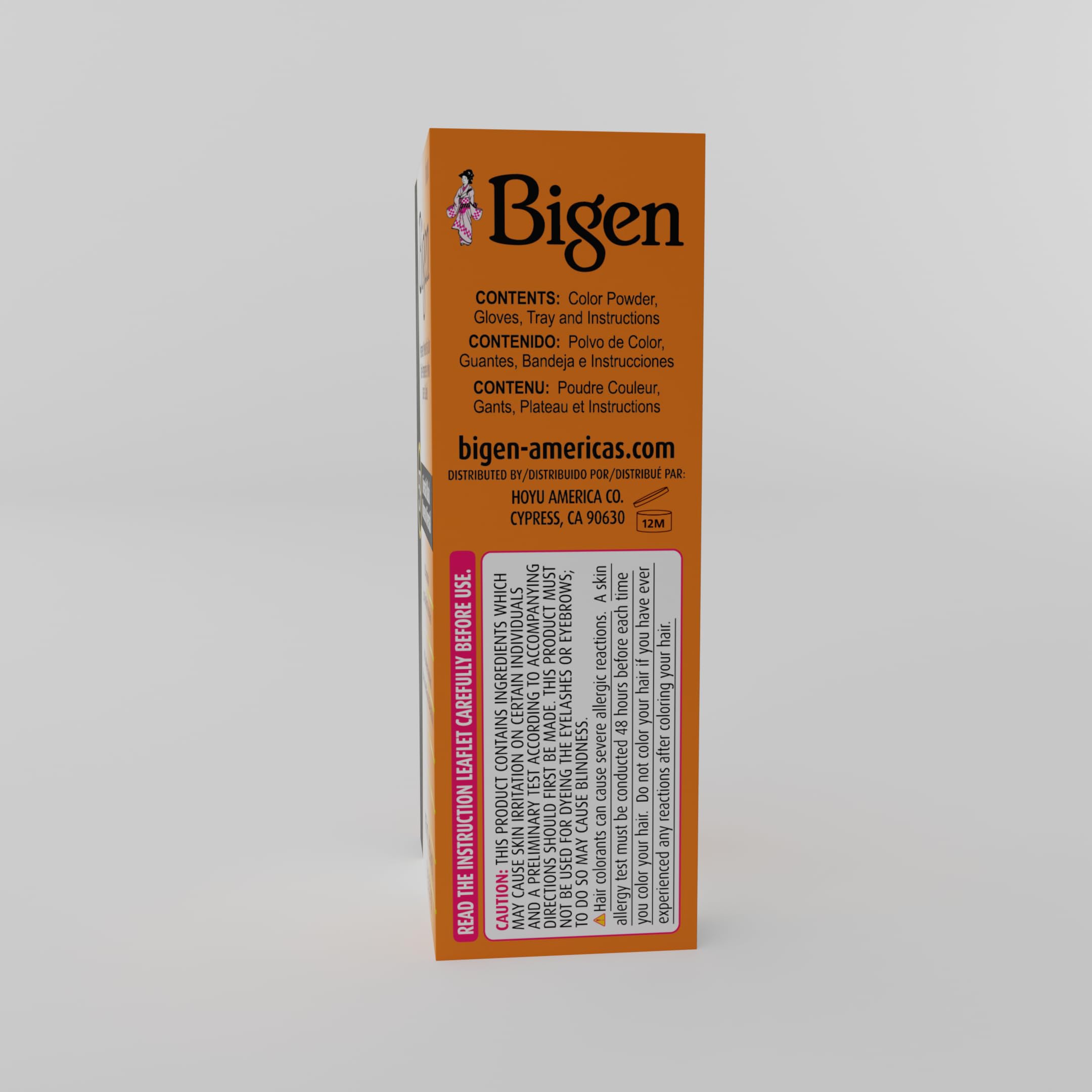 Bigen Permanent Hair Color Powder #58 Black Brown - 12 Pack | Long-Lasting Natural-Looking Hair Dye for Men & Women | Perfect for At-Home Hair Coloring & Touch-Ups