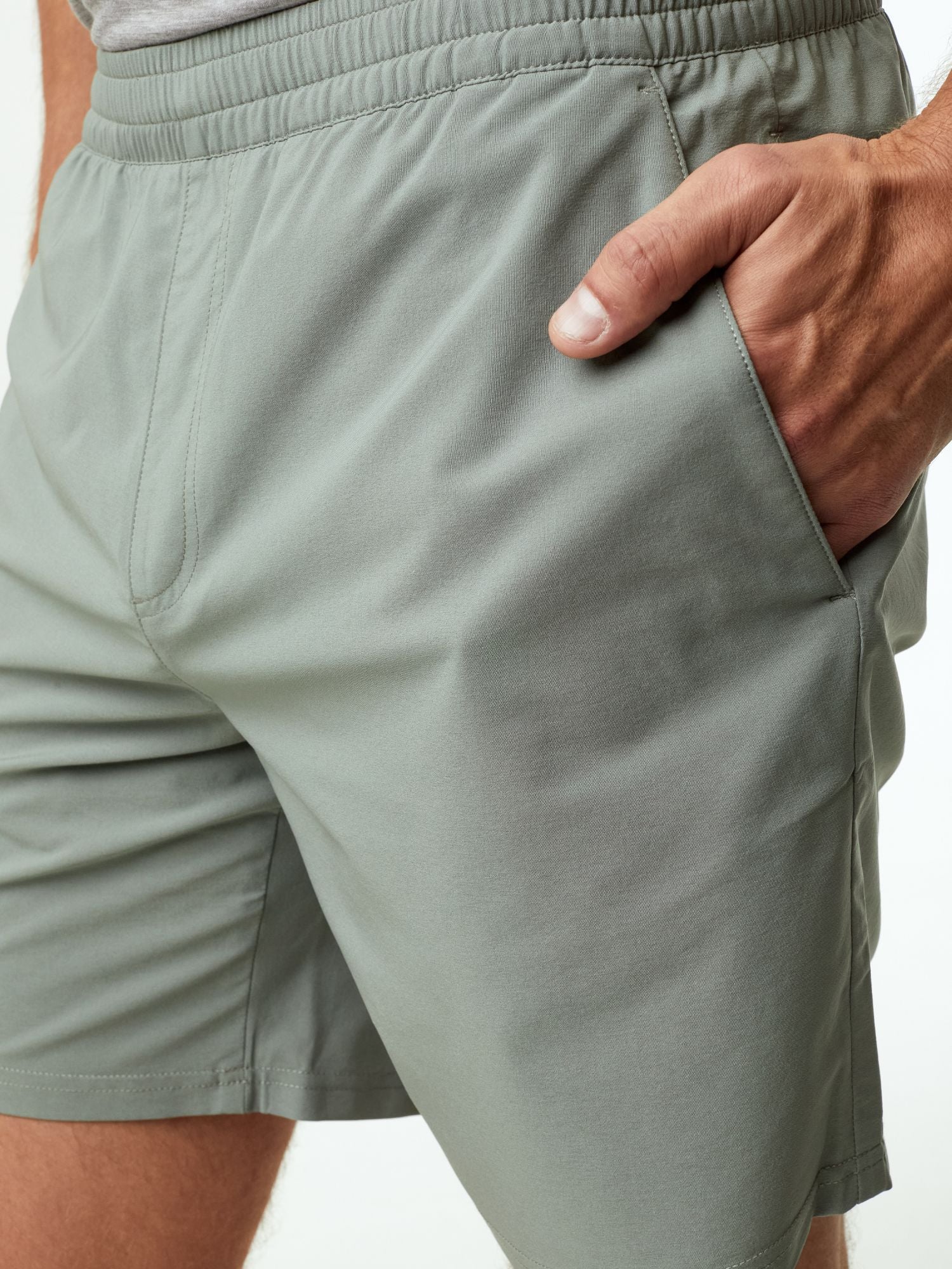 Premium Mercury Green Stretch Performance Shorts for Men - Breathable Quick-Dry Athletic Shorts - Perfect for Running, Gym & Outdoor Activities