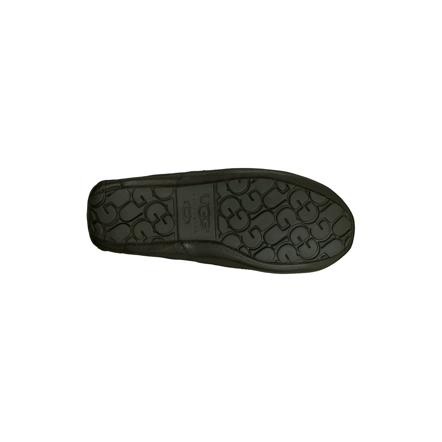 UGG Men's Ascot Leather Slippers - Black Genuine Leather House Shoes for Indoor & Outdoor Comfort | Perfect for Lounging at Home, Running Errands, and Travel