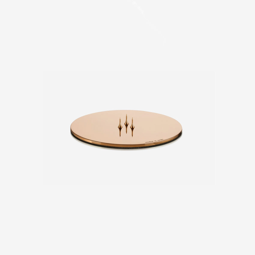 Ester & Erik Round Candle Plate - Decorative Ceramic Candle Holder for Table Centerpiece, Wedding Decor, and Home Ambiance