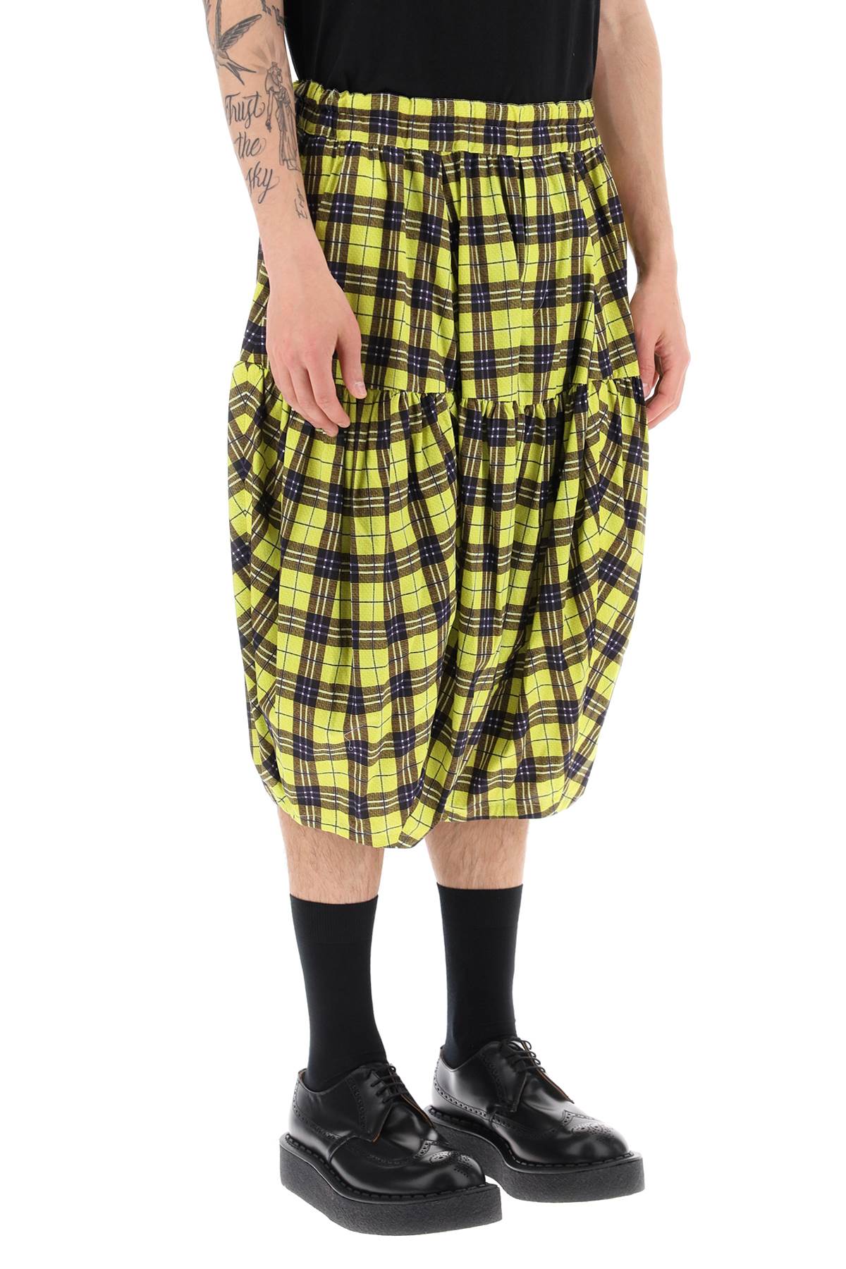 Comme des Garcons Homme Plus Check Cotton Balloon Shorts - Stylish & Comfortable Men's Casual Shorts for Summer Outings and Beach Vacations