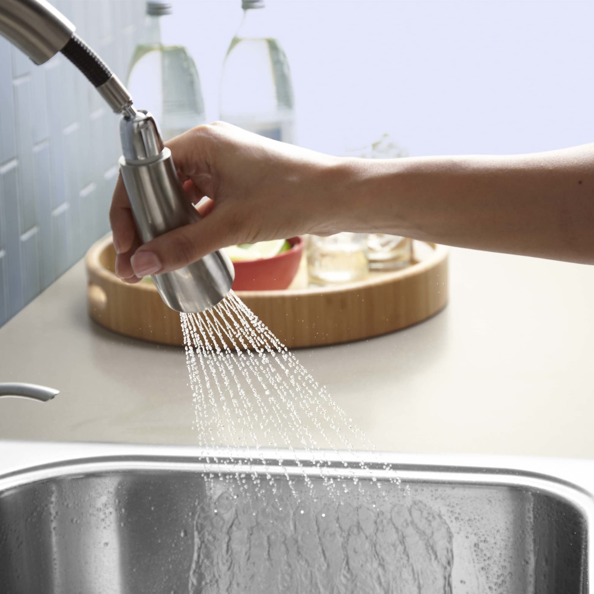 BAROSSA® Pull Down Kitchen Faucet - High Arc Modern Stainless Steel Sink Faucet with Sprayer for Washing Dishes & Food Prep | Perfect for Home, Restaurant & RV Use