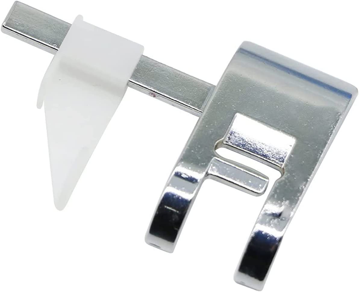 MoTrent Adjustable Guide Presser Foot for Low Shank Snap-On Sewing Machines - Compatible with Brother, Babylock, Singer, Janome, Juki & New Home - Silver Standard Sewing Foot for Quilting, Hemming & Straight Stitching