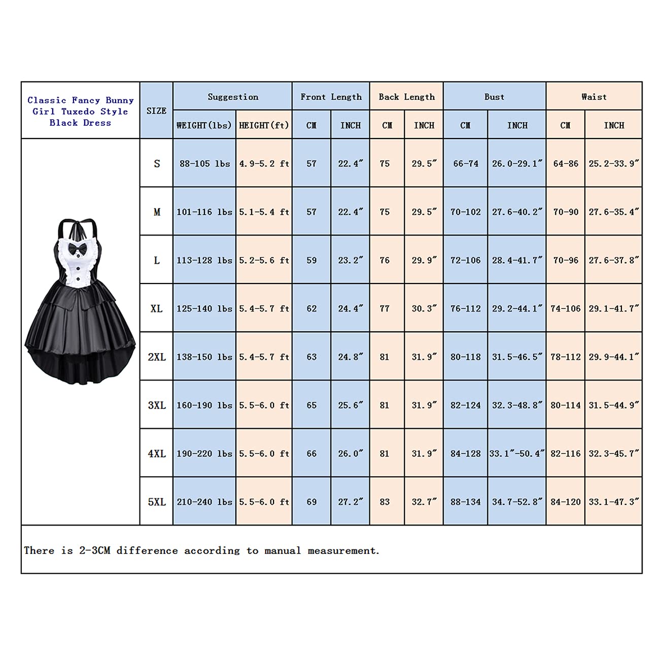 Elegant Black Bunny Costume for Girls - Tuxedo Style Dress with Ears, Tail, Stockings & Gloves - Perfect for Cosplay, Halloween, and Themed Parties