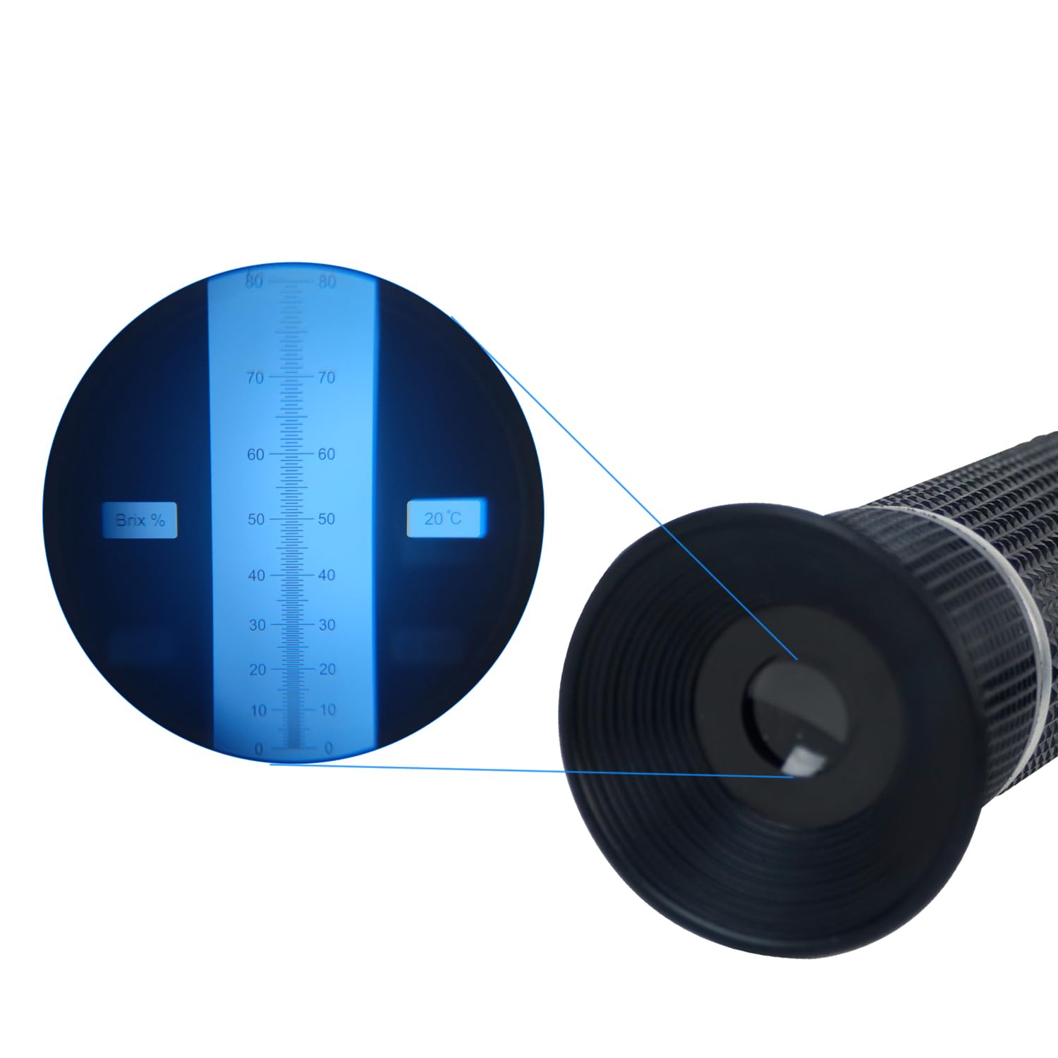 NANBEI 0-80% Brix Refractometer for Honey, Fruit, Maple Syrup - Portable Sugar Content Tester