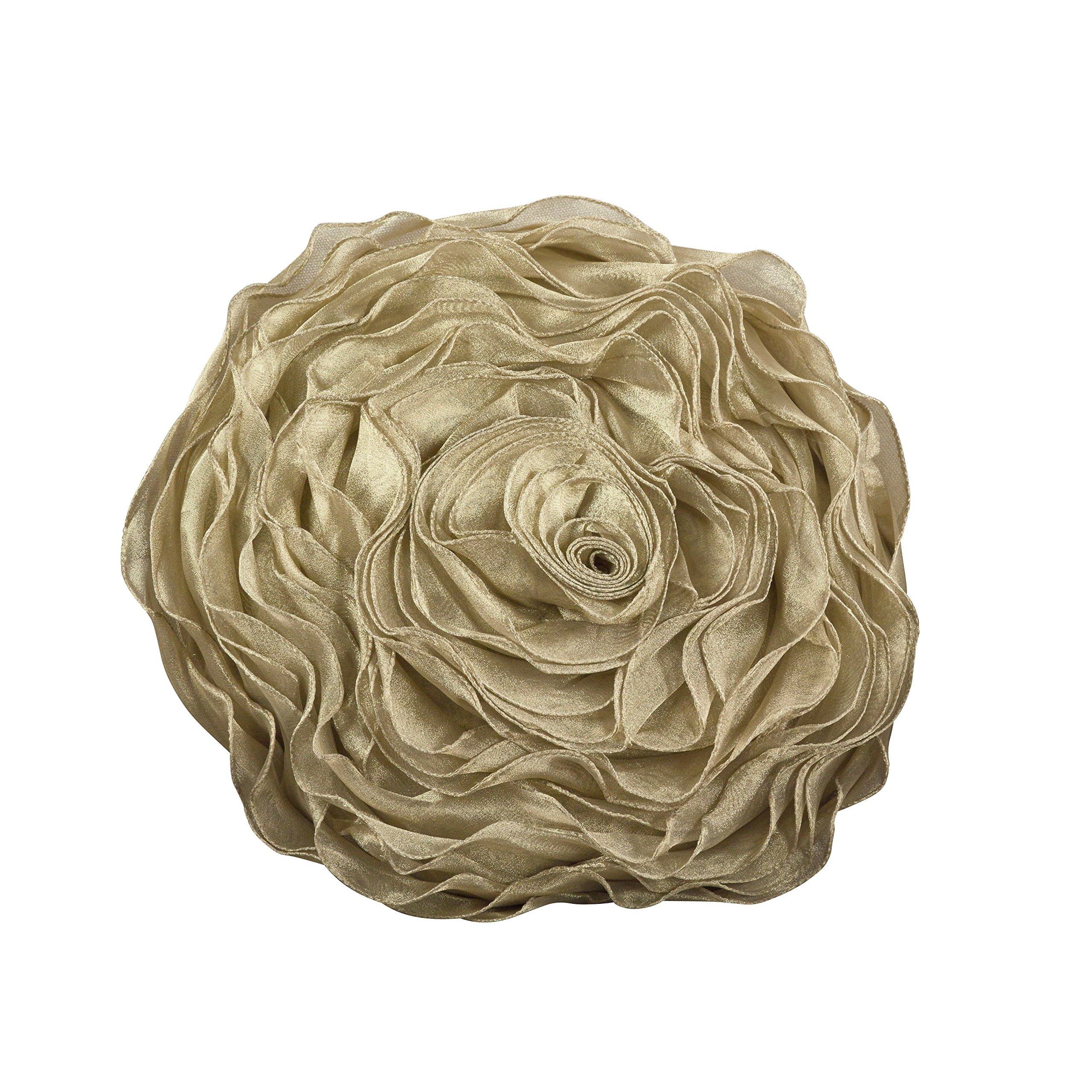 SARO LIFESTYLE Decorative Sage Green Rose Throw Pillow Cover 16x16 Inch - Bohemian Home Decor for Living Room, Bedroom, Sofa & Couch