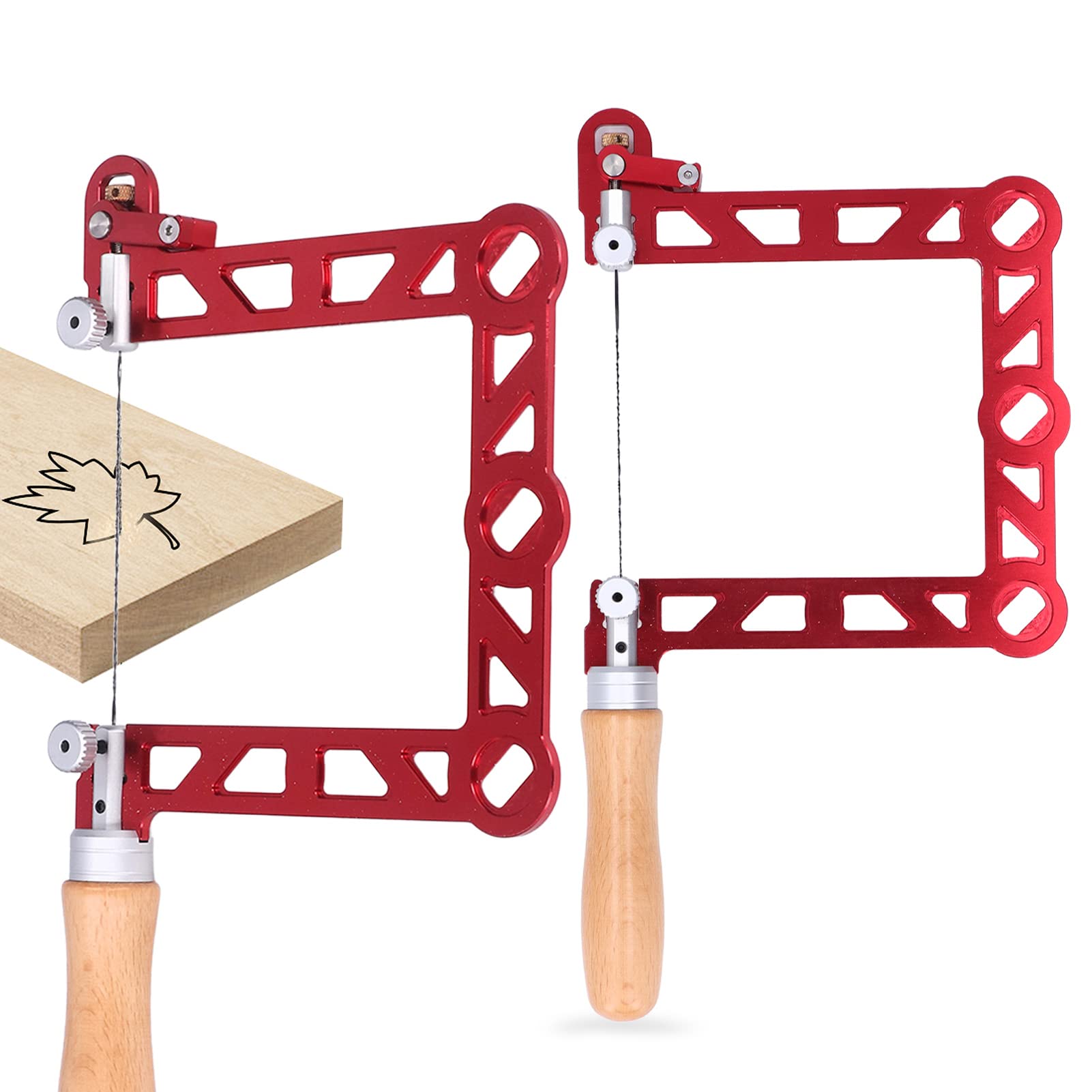Heavy Duty Mini Coping Saw - Professional U-Shape Woodworking Hand Saw with Wooden Handle for Wood, Metal & Jewelry Processing (4 Inch) - Perfect for DIY Crafts, Woodworking Projects & Metal Cutting