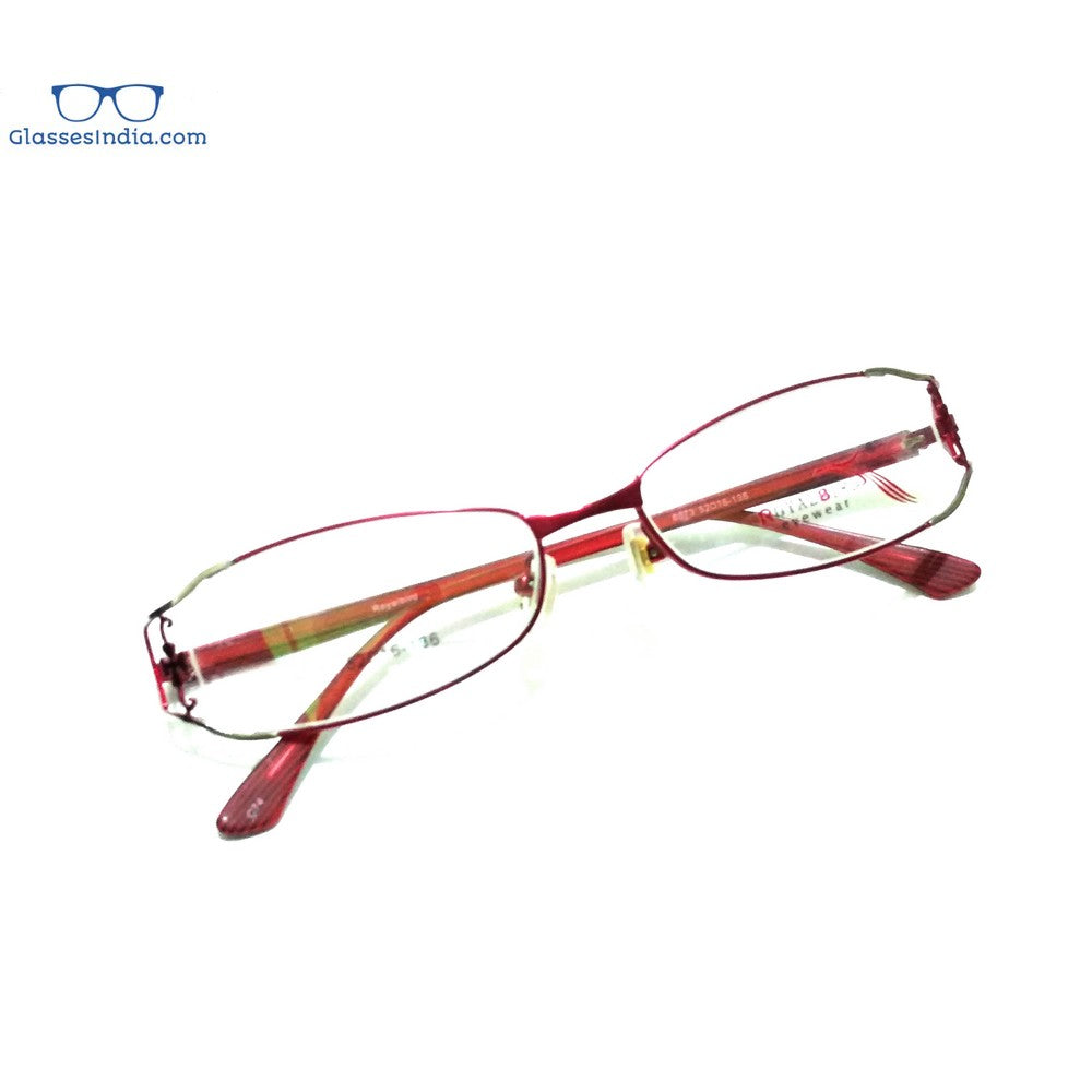 Stylish Red Full Frame Blue Light Blocking Glasses for Women - Designer Computer Eyewear 8073RD | Reduce Eye Strain for Work, Gaming & Screen Time