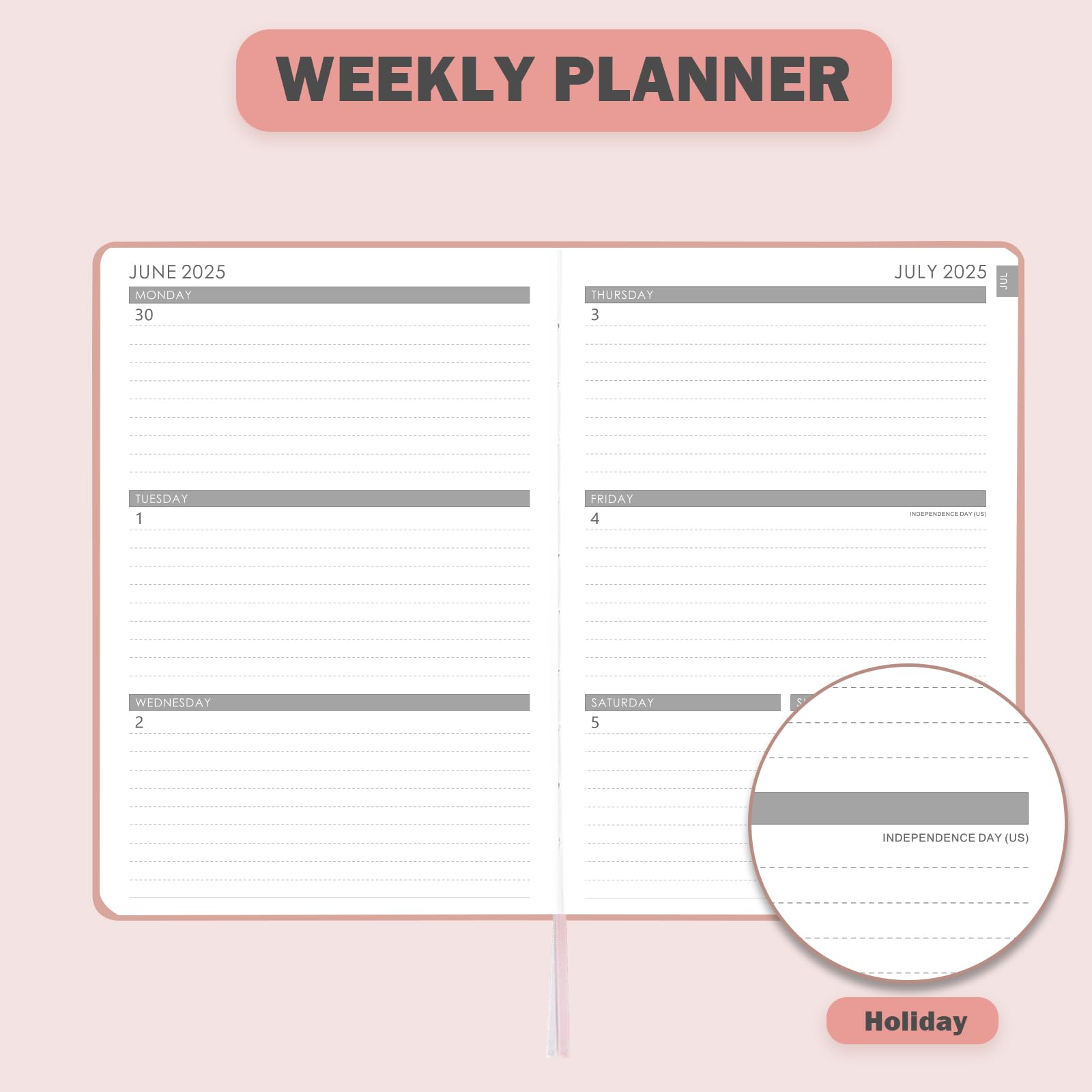 2025-2026 Academic Planner - July 2025 to June 2026 Student Organizer with Holidays, 8.2
