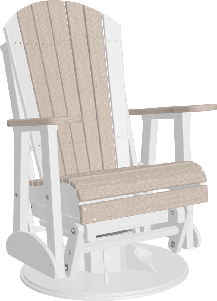 LuxCraft 2-Foot Adirondack Swivel Glider Chair - Outdoor Patio Rocking Chair for Garden, Deck, Porch & Backyard Relaxation