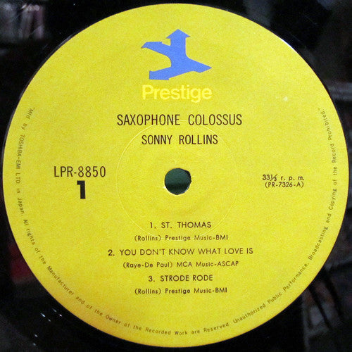 Sonny Rollins Saxophone Colossus Vinyl LP Album Reissue - Near Mint (NM/M) Condition - Perfect for Jazz Collectors & Audiophile Listening Sessions