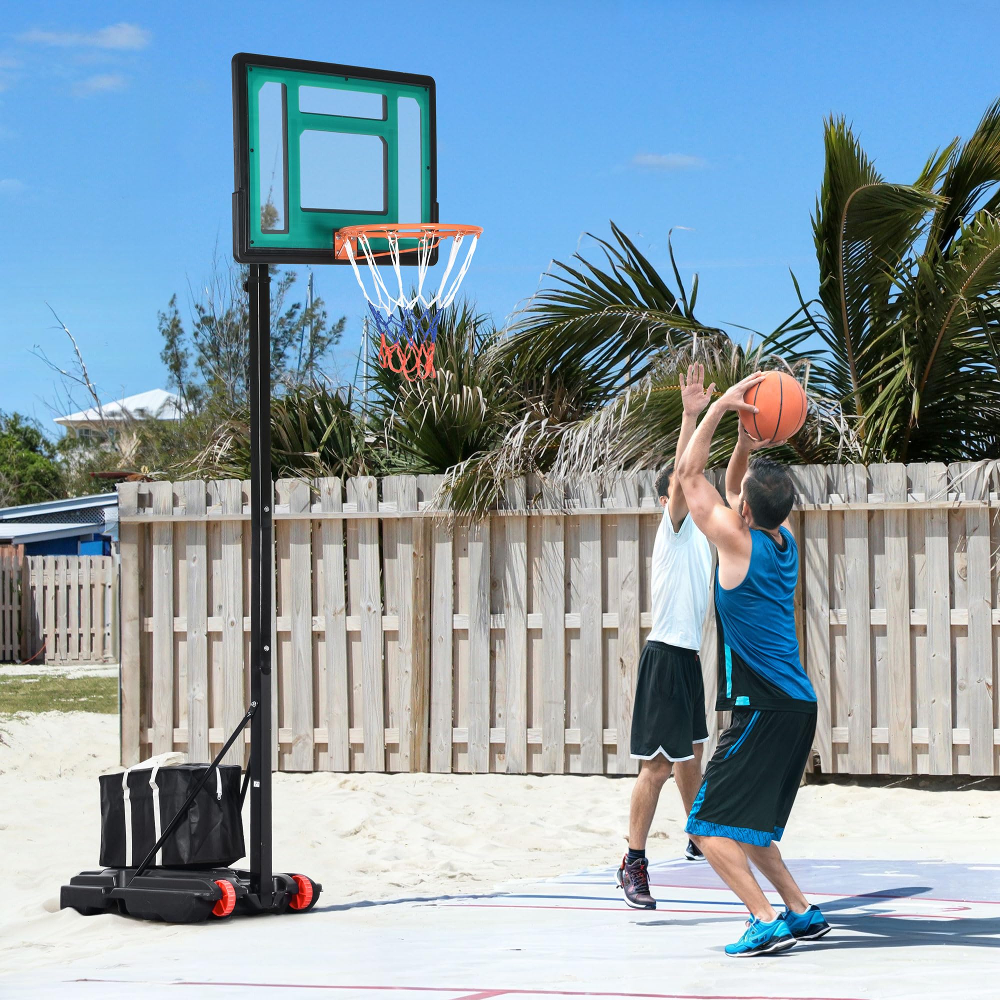 YITAHOME Portable Adjustable Basketball Hoop - Indoor & Outdoor Pool Basketball Goals for Kids & Adults, Perfect for Backyard, Driveway, and Beach Fun