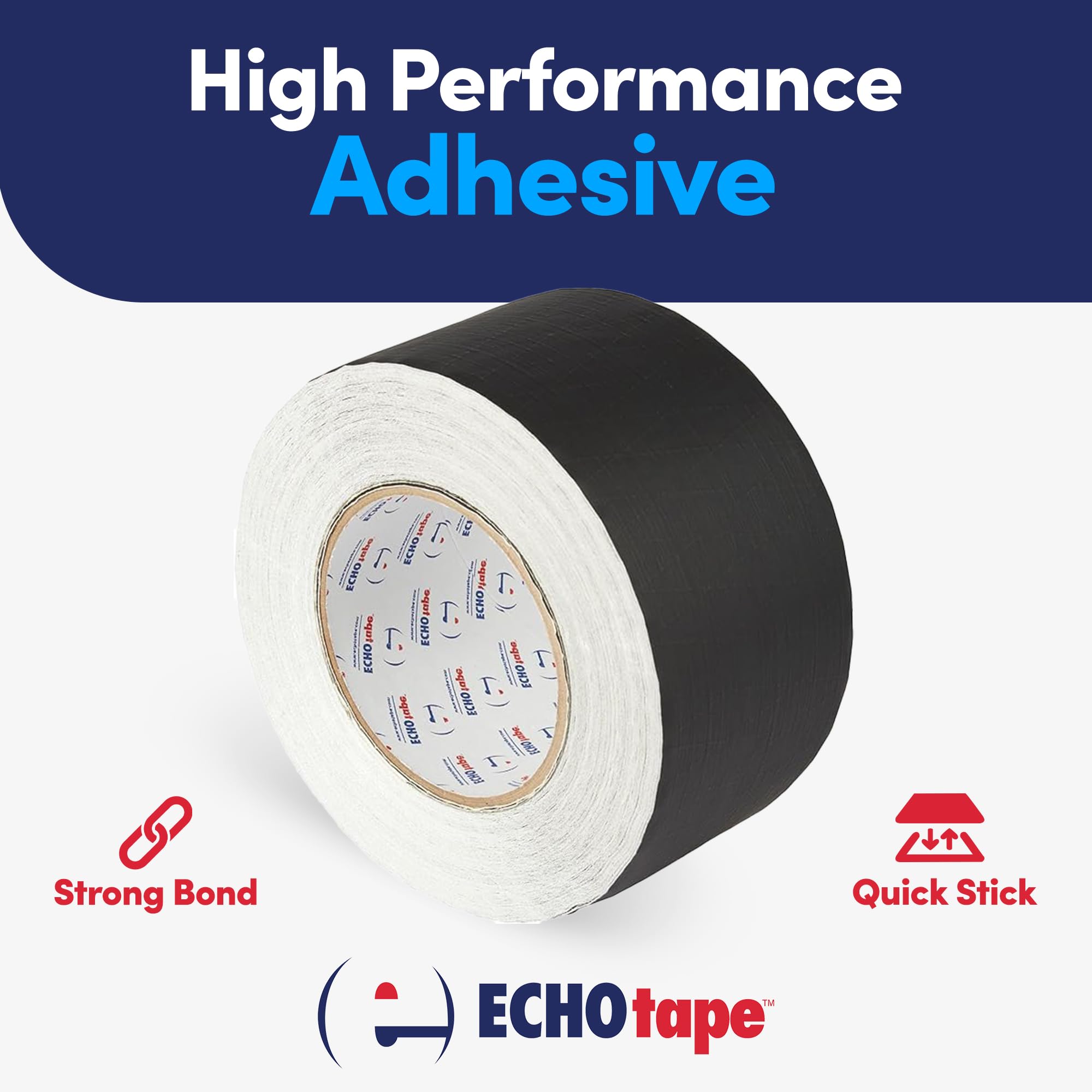 ECHOtape FS-G7731 All Weather Lamtec WMP-VR Facing Tape - Heavy Duty Metal Building Insulation Tape, Black Seam & Repair Tape with Cold Weather Acrylic Adhesive (2.83