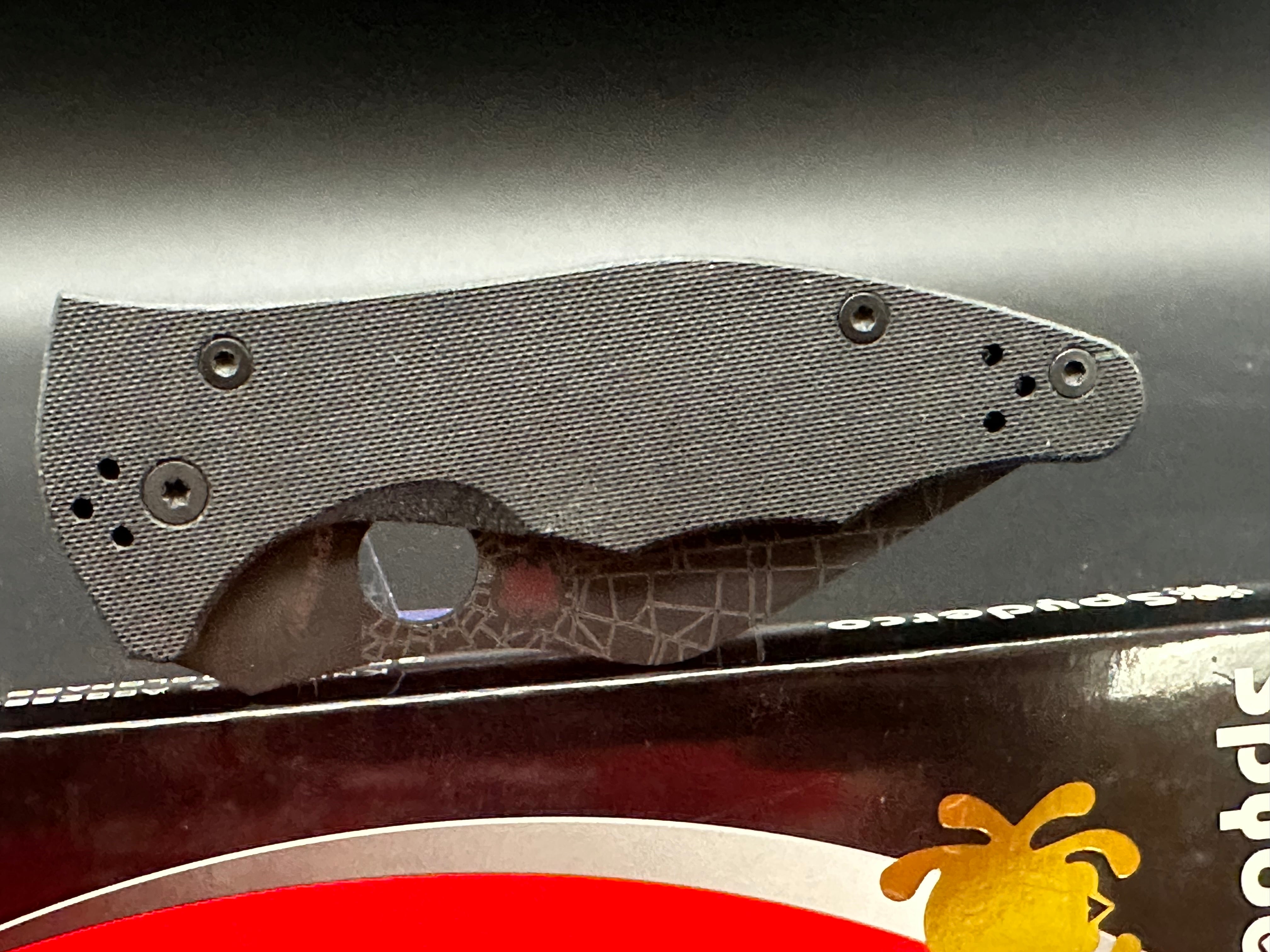Spyderco Yojimbo 2 Folding Knife - Black G-10 Handle with Lynch NW Custom Laser Engraved Spider Web Blade | EDC, Tactical, Outdoor Survival & Everyday Carry Pocket Knife