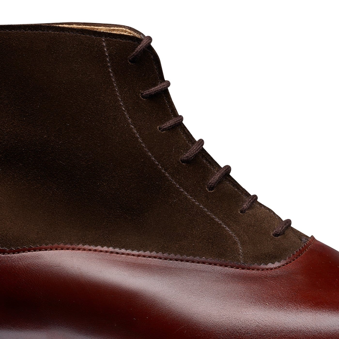Charlton Chestnut Calf & Dark Brown Suede Men's Dress Shoes - Premium Leather Oxfords for Business, Wedding & Formal Occasions