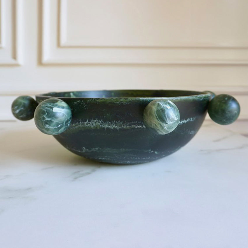 Paola Valle Bubble Bowl - Modern Handmade Ceramic Fruit Bowl for Kitchen & Dining Room Decor - Perfect for Serving Snacks, Fruits, and Displaying Home Decor