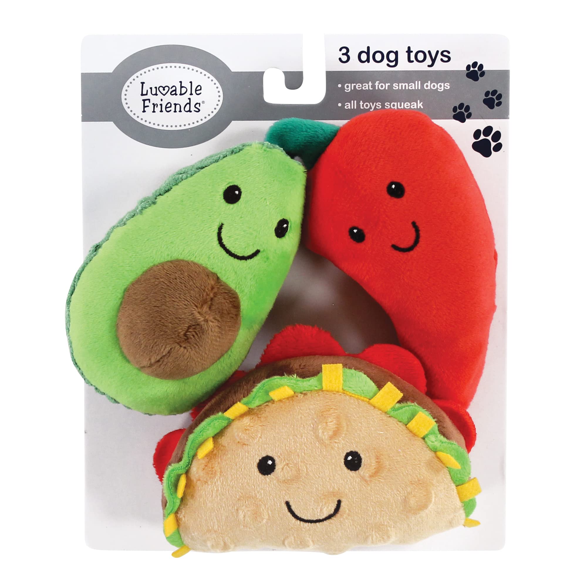 Luvable Friends Unisex Baby Squeaky Plush Dog Toy with Rope - Soft & Safe Puppy Chew Toy for Teething Infants, Interactive Playtime & Training Reward for Small Dogs (Ideal for Nursery, Pet Training & Gift)