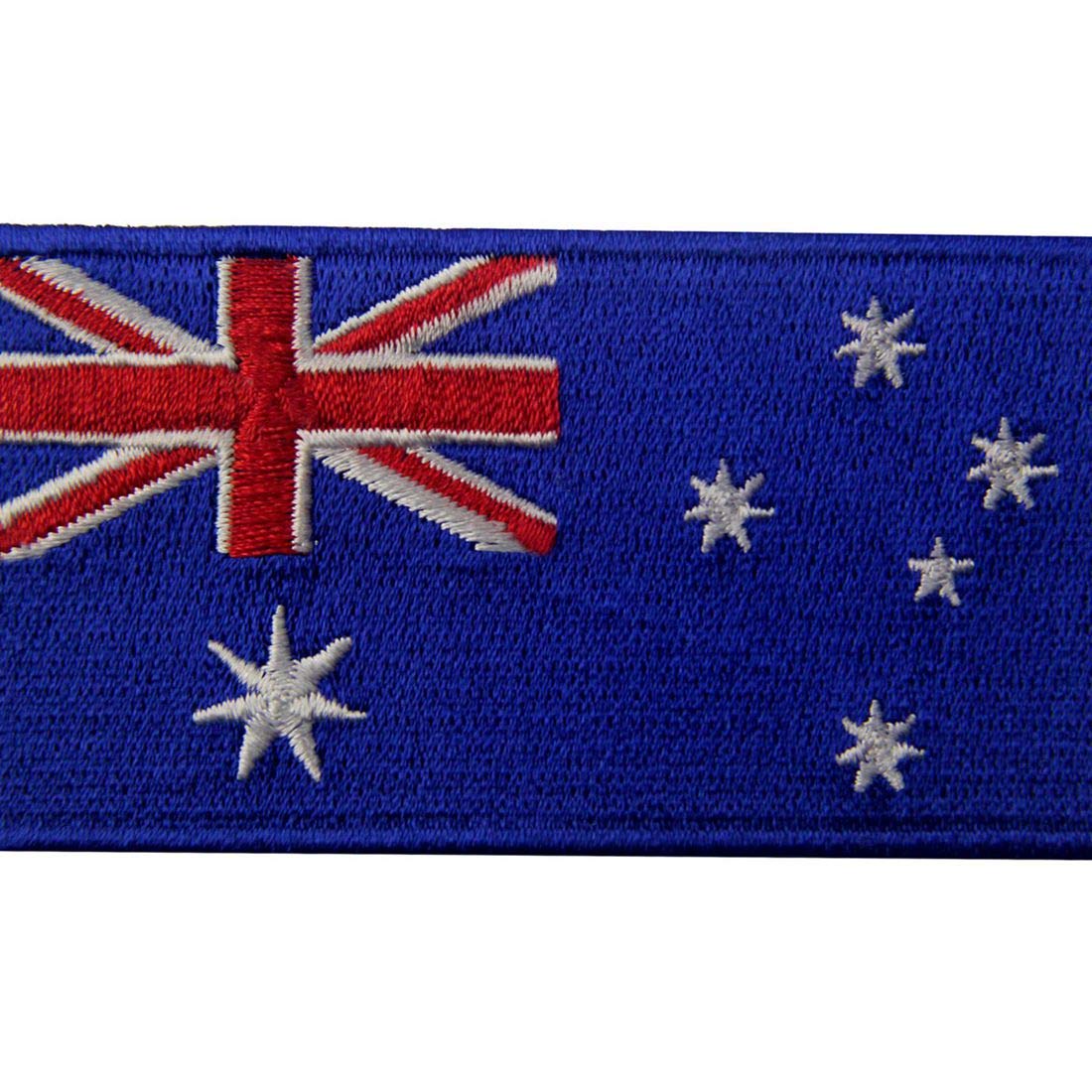 Australia Flag Embroidered Patch - Iron On & Sew On National Emblem Badge for Jackets, Bags & Hats | Australian Pride Accessories for Travel, Sports & Events