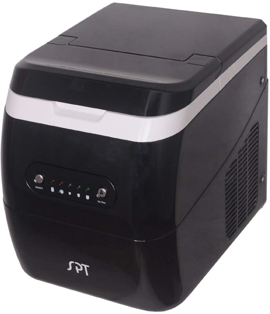 SPT IM-123B Portable Ice Maker Machine - Compact Countertop Ice Cube Maker with 3 Size Options, Fast 6-8 Minute Cycle, 1.5LBS Storage & 26LBS Daily Output - Perfect for Home, Office, RV, Boat & Outdoor Parties