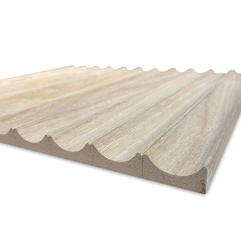 Flexible Wooden Slat Wall Panel - Natural Oak Veneer - 2700mm x 600mm Wave Design - Modern Acoustic Room Divider for Home & Office Decor