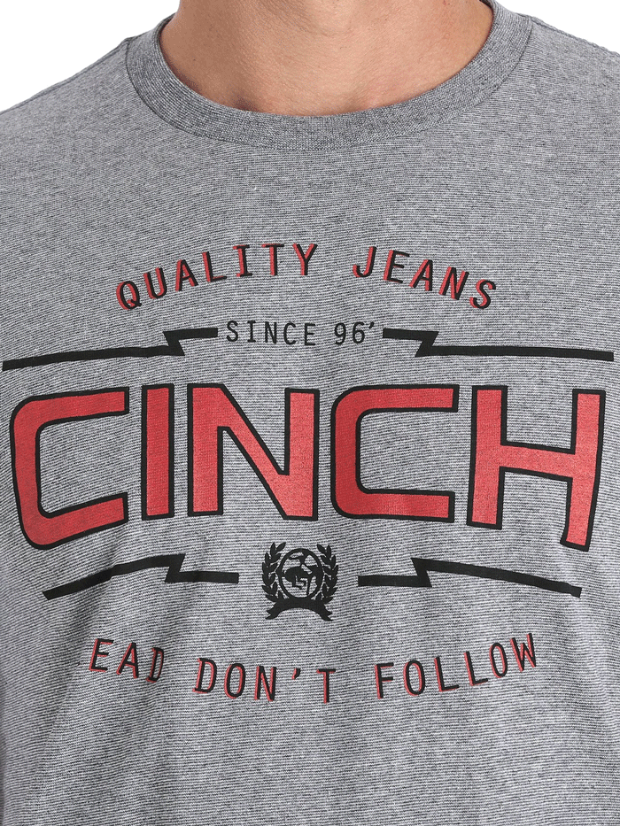 Cinch MTT1690377 Men's Classic Logo T-Shirt in Carbon Black - Comfortable Casual Wear for Everyday Outfits & Street Style