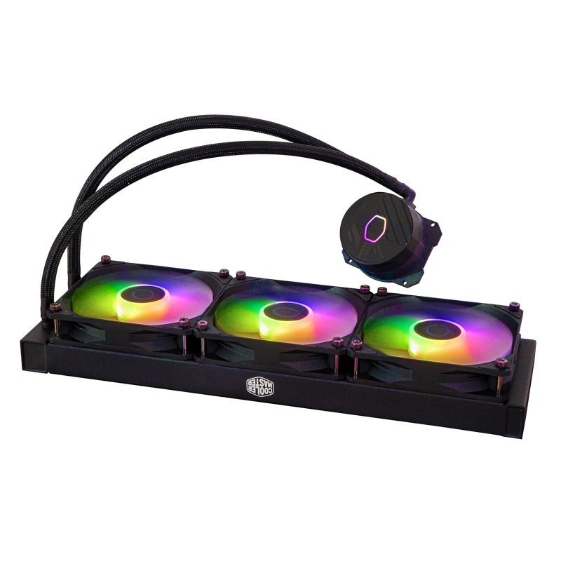 Cooler Master MLW D36M A18PZ R1 CM MASTERLIQUID 360L CORE ARGB CPU Liquid Cooler - High Performance Cooling for Gaming PC, Workstation & Overclocking | 360mm Radiator, RGB Lighting, Quiet Operation