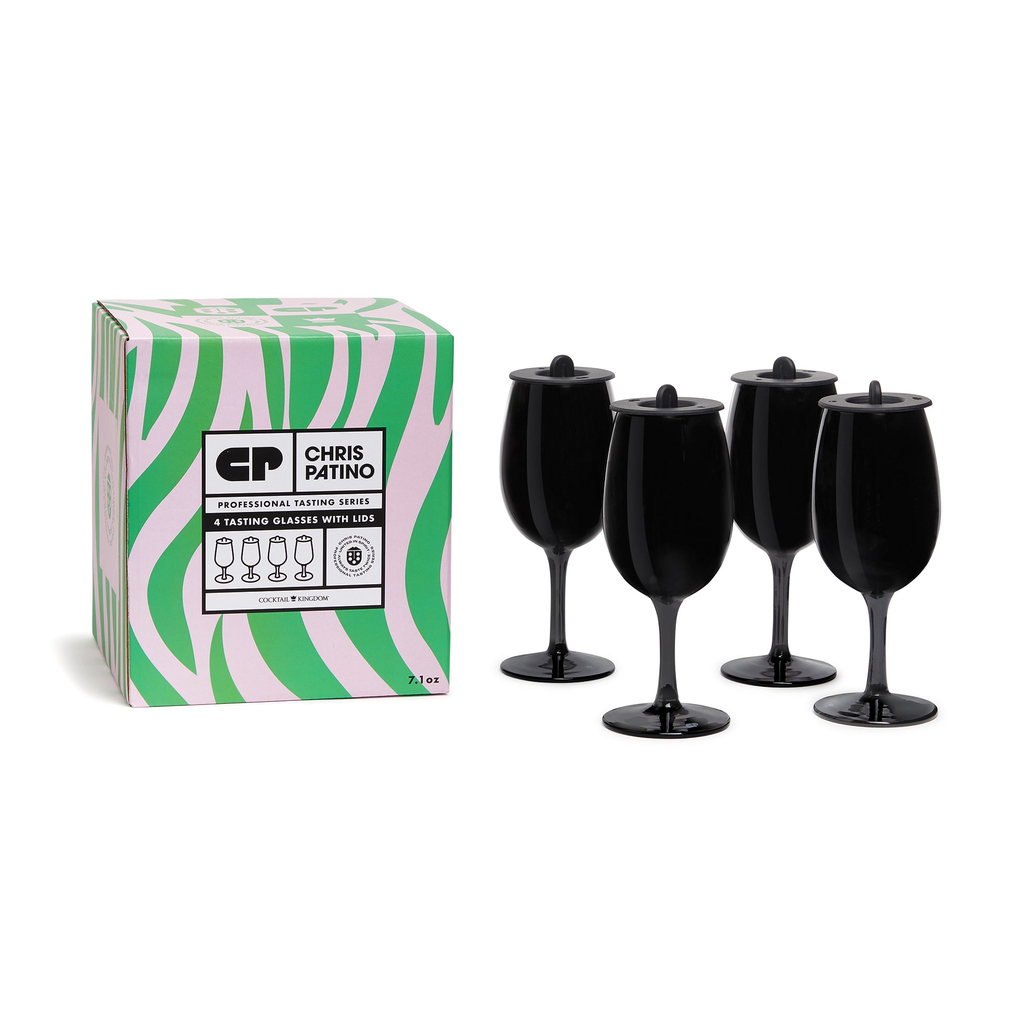 Premium PATINO Tasting Glass Set - 4 Pack (7oz/207ml Each) for Wine, Whiskey & Cocktail Tasting - Perfect for Home Bars, Wine Enthusiasts & Professional Sommeliers