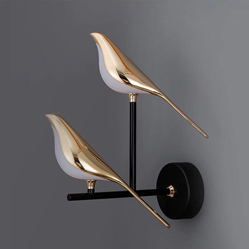 Modern LED Golden Bird Wall Light for Hallway - Elegant Home Decor Lighting for Entryway, Corridor & Staircase