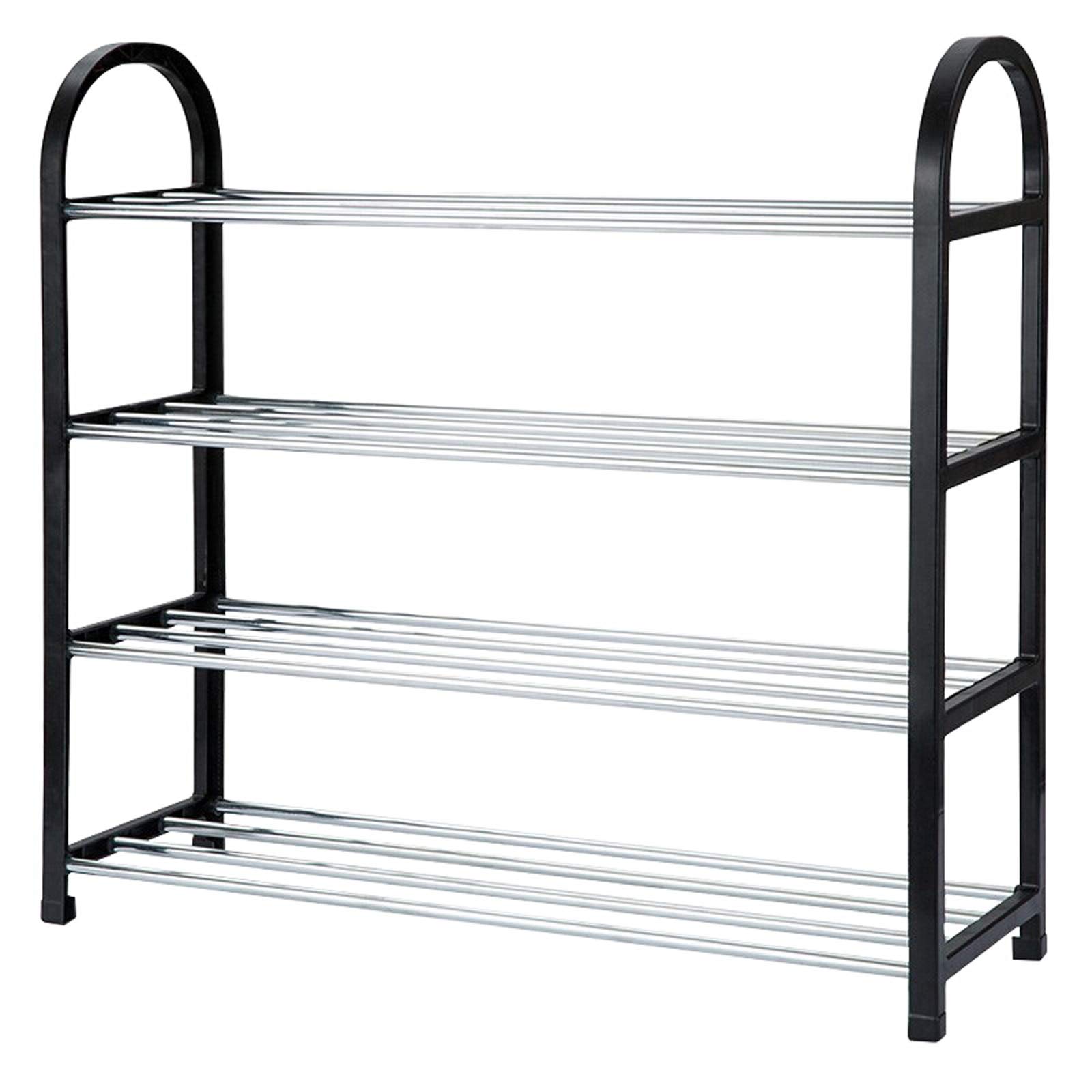 LEI789LL Multi-Layer Stainless Steel Shoe Rack - Space Saving Entryway Shoe Organizer for Living Room, Bedroom & Corridor | Small Size Home Storage Shelf for Sneakers, Boots & Sandals | Perfect for Apartments & Closets