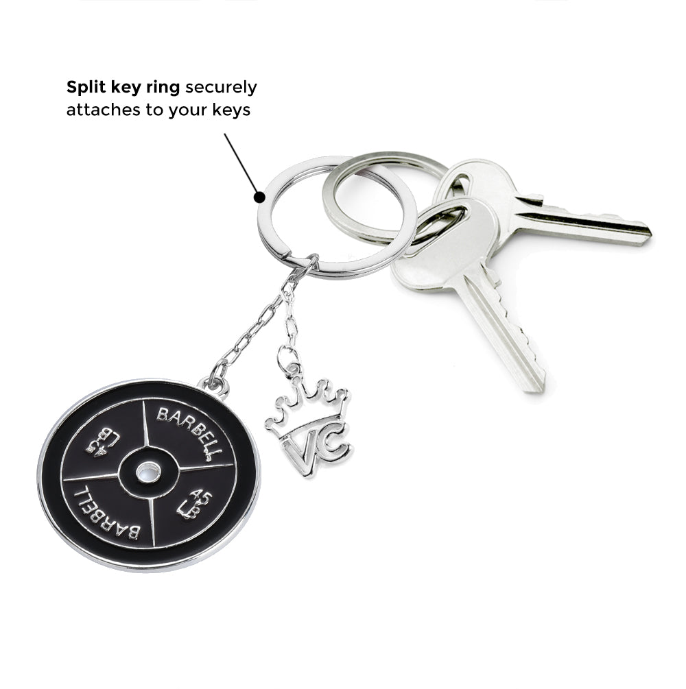Barbell Keychain - Gym Keychain for Weightlifters & Fitness Enthusiasts - Perfect for Gym Bags, Workout Gear & Fitness Gifts