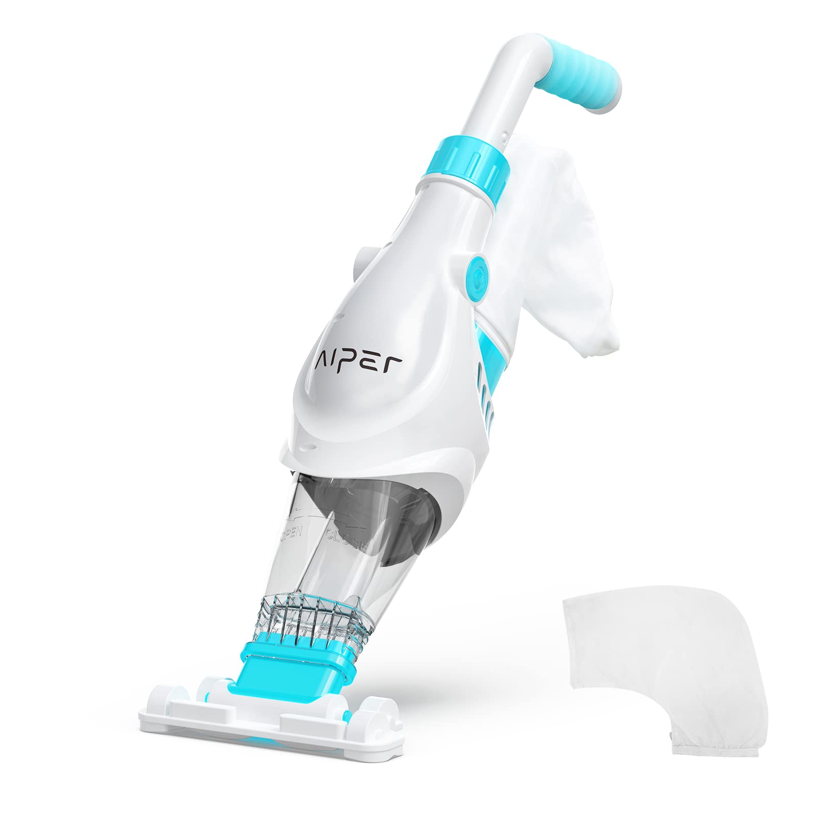 2023 Upgraded AIPER Cordless Pool Vacuum - Handheld Rechargeable Swimming Pool Cleaner with 60 Min Runtime | Powerful Suction for Deep Cleaning Above & In-Ground Pools, Hot Tubs, Spas | Perfect for Quick Pool Maintenance & Seasonal Cleaning (Pilot H1 Model)