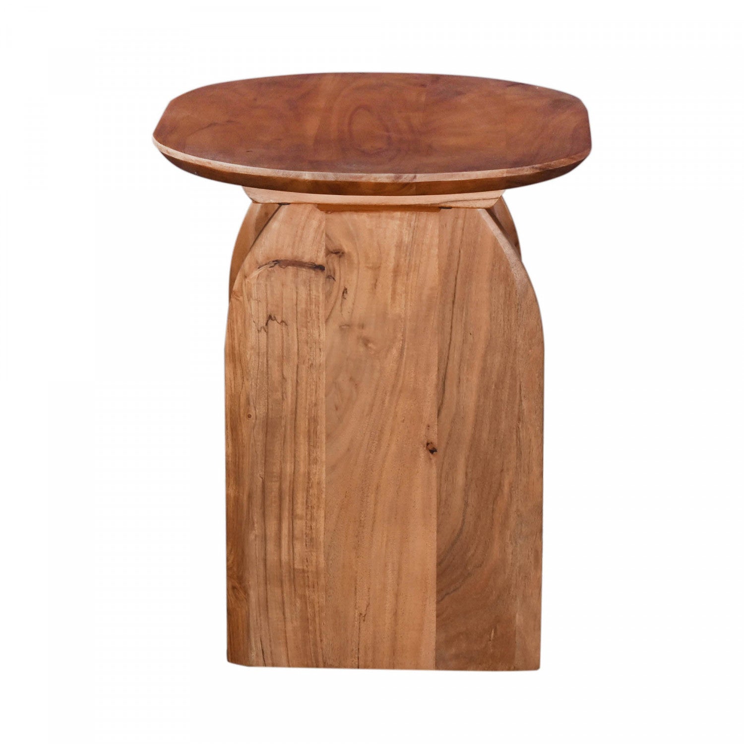 Brikka Modern Side Table - Brown Wooden End Table for Living Room, Bedroom, or Office - Perfect for Coffee, Books, and Decor
