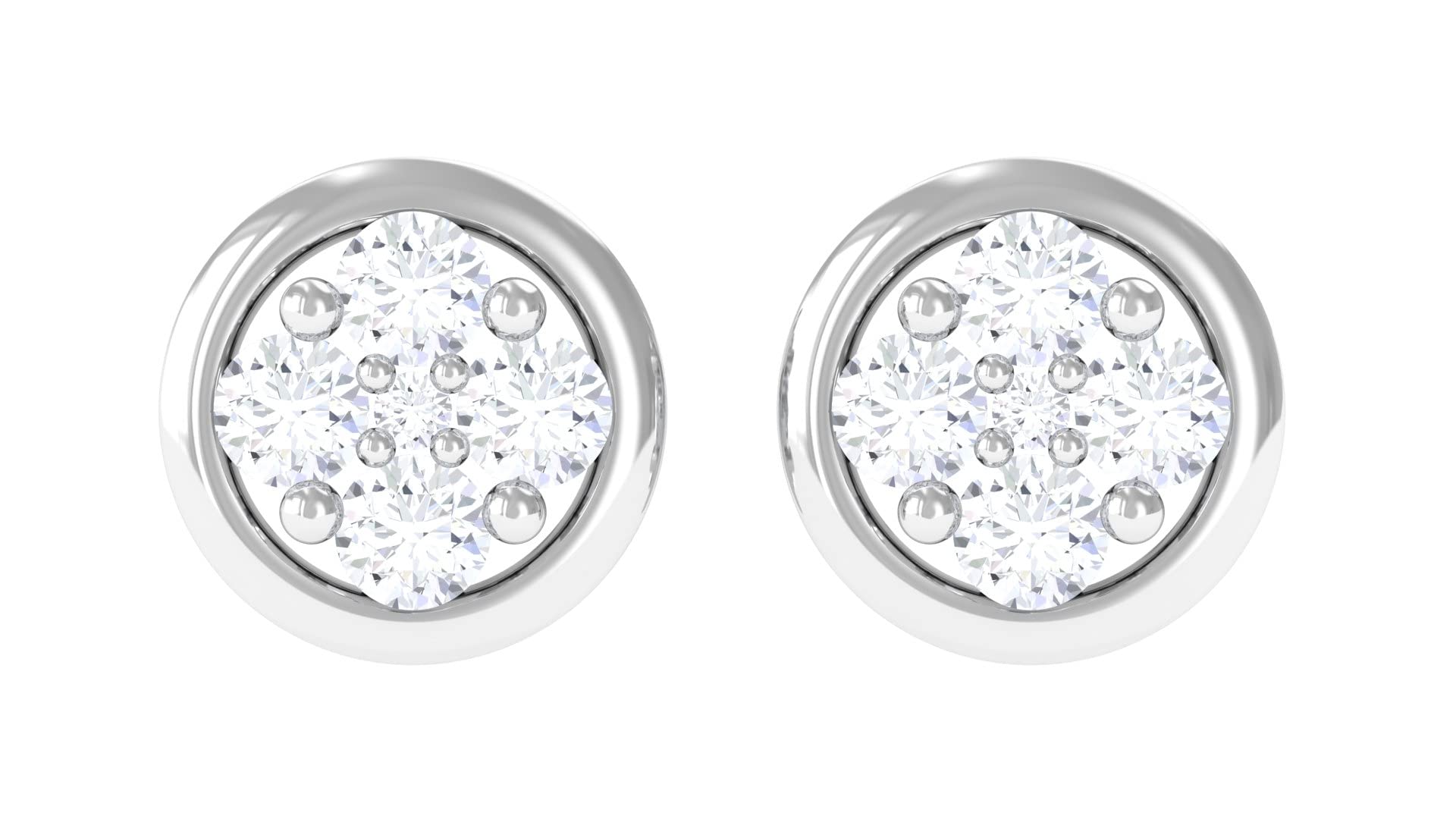 14K Solid Gold Diamond Minimal Stud Earrings for Women - Real Diamond Earrings, Elegant & Timeless Jewelry for Everyday Wear, Gifts & Special Occasions