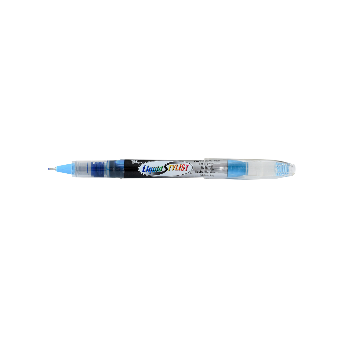 Liquid Stylist Pen - Light Blue - 12 Pack (LSP10S) | Professional Makeup Eyeliner for Precise Lines & Winged Looks | Perfect for Everyday Use, Special Occasions & Makeup Artists