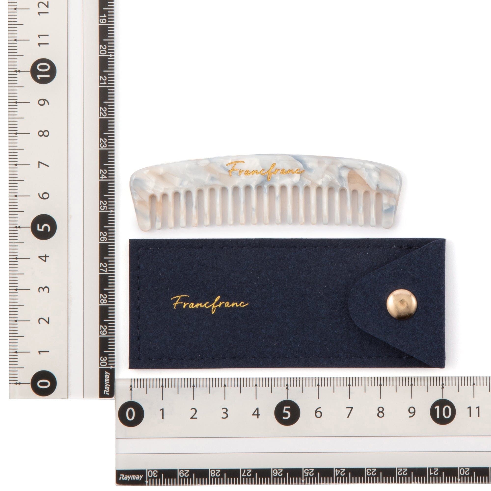 Compact Comb with Pouch - Travel-Friendly Hair Comb for Men & Women - Perfect for On-the-Go Styling, Gym, Travel & Emergency Touch-Ups