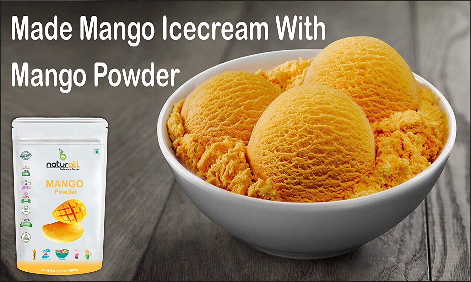 Organic Fruit Powder Combo Pack - 3 Flavors: Chikoo, Mango & Custard Apple | 100% Natural, No Added Sugar, No Preservatives | 200g Each (Total 600g) by B Naturall | Perfect for Smoothies, Baking & Healthy Snacks