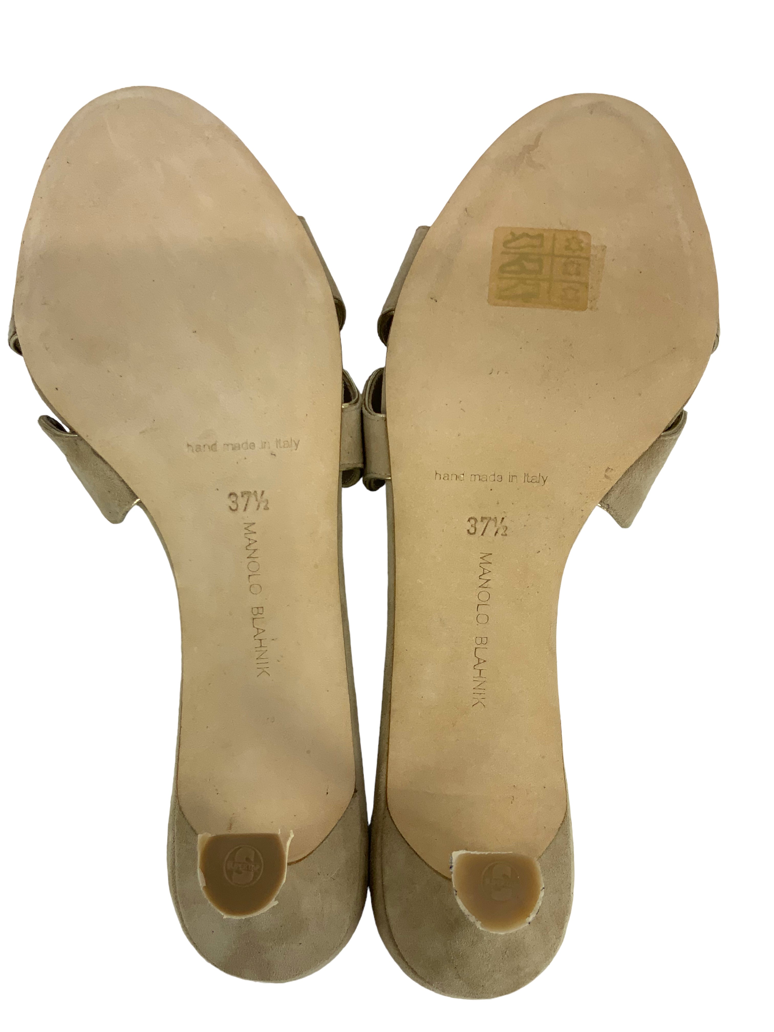 Manolo Blahnik Haribalmu Suede Slide Sandals Women's Size 7.5 | Comfortable Summer Casual Shoes for Beach, Vacation & Everyday Wear