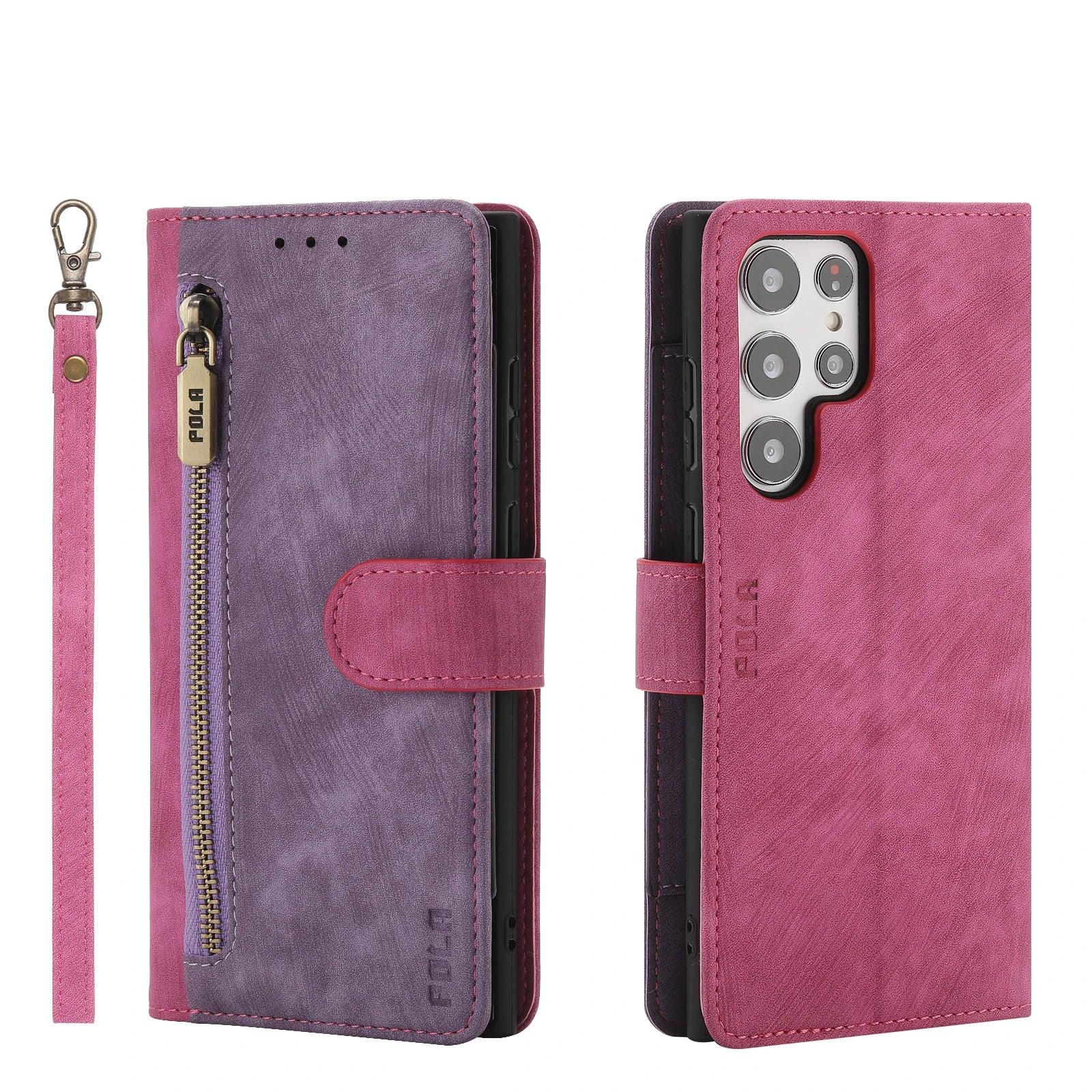 Samsung Galaxy S24 Plus Anti-Theft Leather Case with RFID Blocking - Slim Protective Cover for Daily Use & Travel