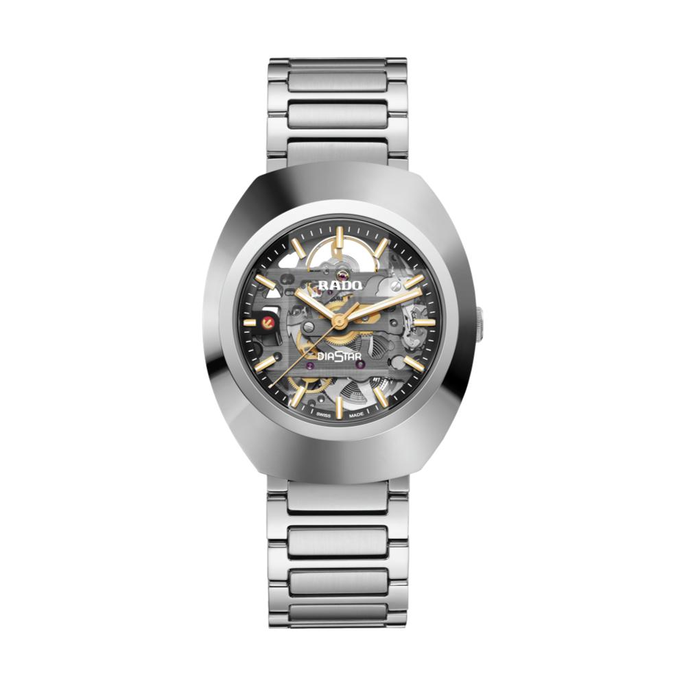 Diastar Original 38mm Skeleton Watch for Men - Stainless Steel Bracelet - Luxury Automatic Mechanical Timepiece - Perfect for Business, Formal Events & Daily Wear