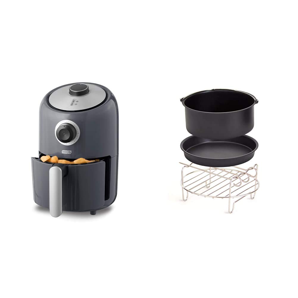 DASH Compact 2 Quart Air Fryer Oven Cooker with Accessories - Healthy Oil-Free Cooking for Small Kitchens, Dorms & RVs