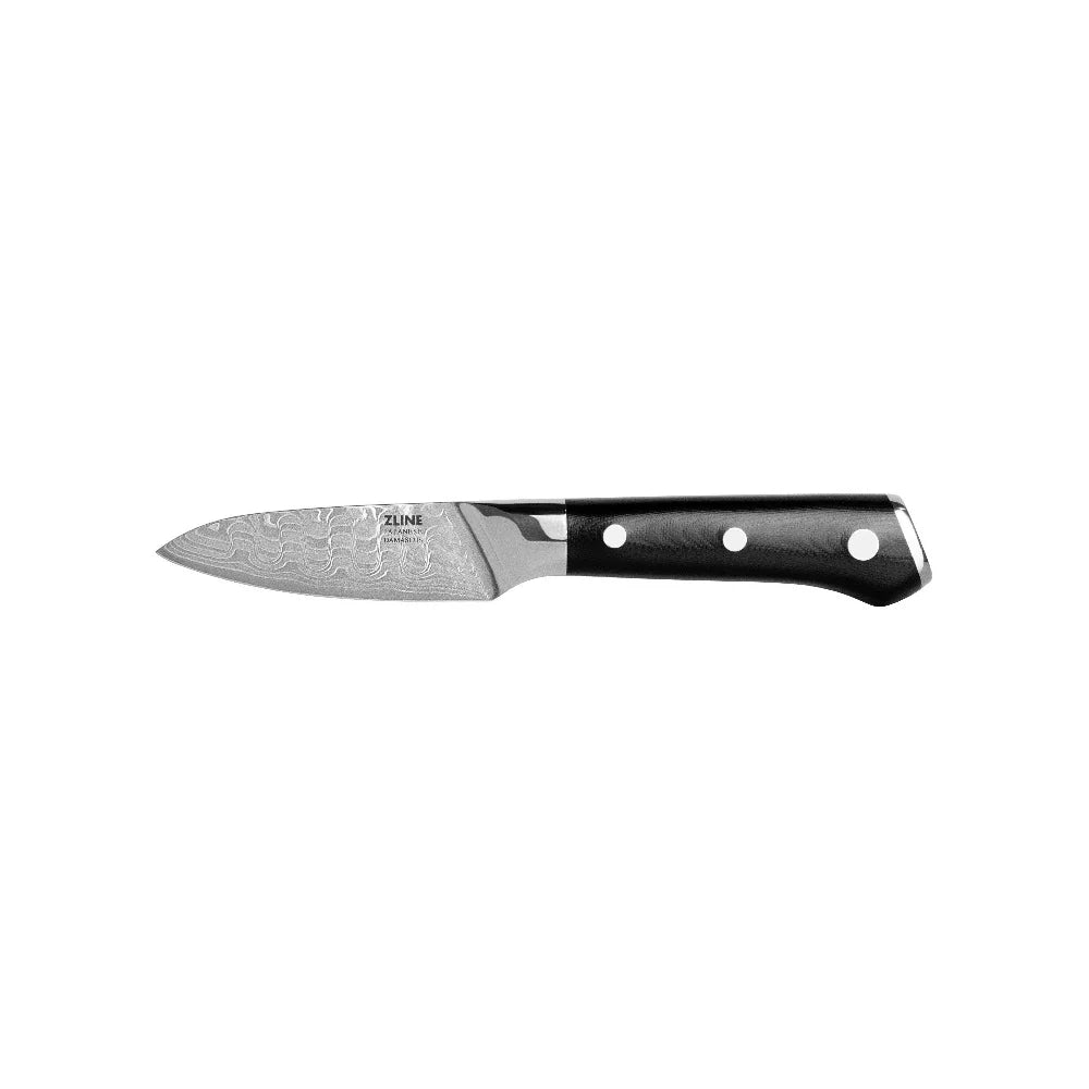 ZLINE 3-Piece Professional Damascus Steel Kitchen Knife Set - Chef Knife, Utility Knife & Paring Knife - Razor Sharp Japanese Steel Blades for Slicing, Dicing & Chopping - Perfect for Home Chefs & Professional Kitchens (KSETT JD 3)